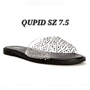 New Qupid Rhinestone Embellished Sandals Sz 7.5 NWObox Fits Like Sz 8-9
